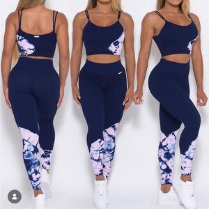 Bombshell Sportswear Dip Dye Seamless Bra & Leggings Navy/Lilac